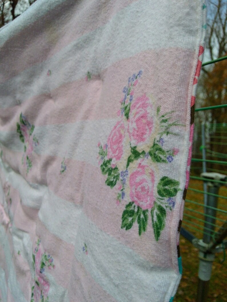Homemade Quilts Baby Quilt and Pillow Set Tied Flannel Baby Blanket Pastel Nursery Decor Baby Shower Toddler Bed Set