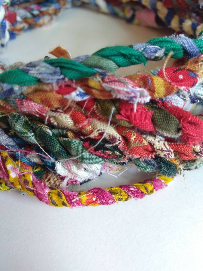 Fabric Twine Bright Colors Fabric Twine Bowl Filler Craft Etsy