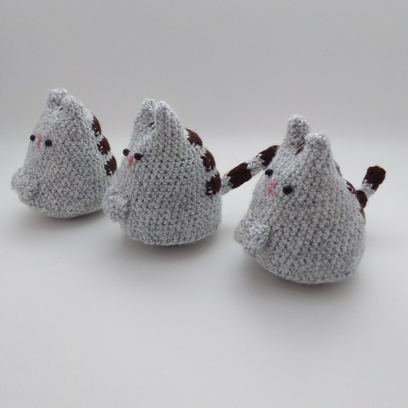 Gray Dumpling Kitty Cat Amigurumi Cat Lover Gift Stuffed | Etsy