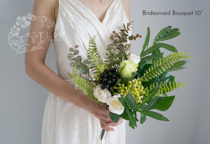 Greenery wedding bouquet,bridal bouquet,wedding flowers,bohemian wedding bouquet,woodland wedding bouquet,wedding decor,bridesmaid bouquet