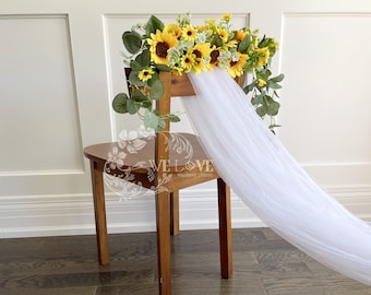 Sunflower Wedding Archway Flower, Aisle Flower, Wedding Sign Flower, Wedding Swag Flower, Wedding Backdrop, Wedding Garland