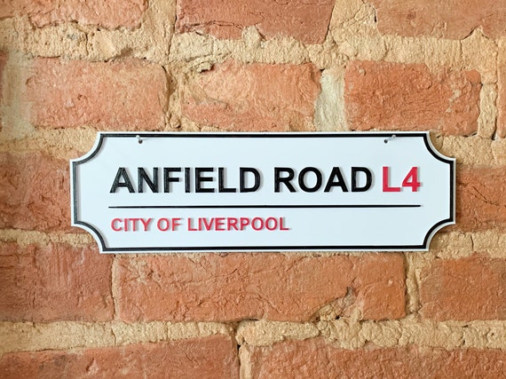 Anfield Road: Hand-painted Liverpool 3D Sign - Etsy