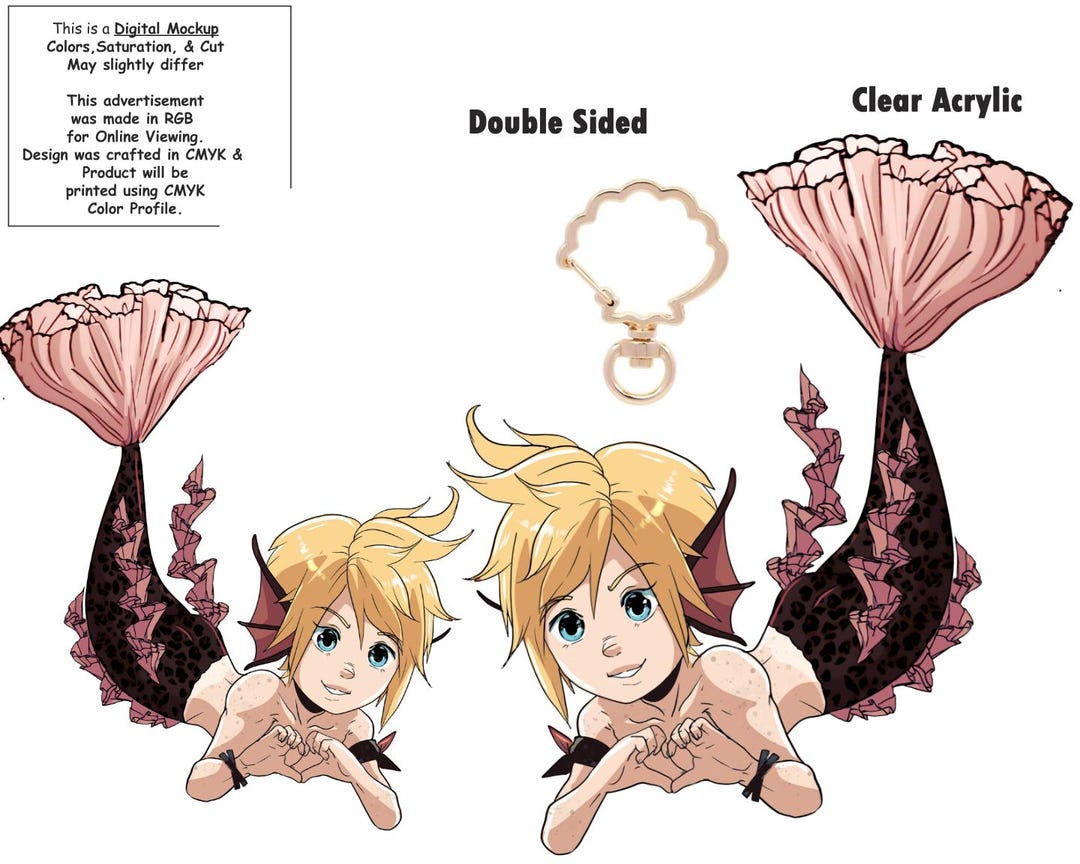 Acrylic Keychain - Prompto Mermaid 2.5