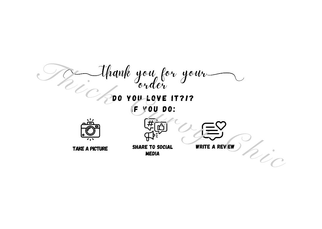 Thank You for Your Order Template Etsy