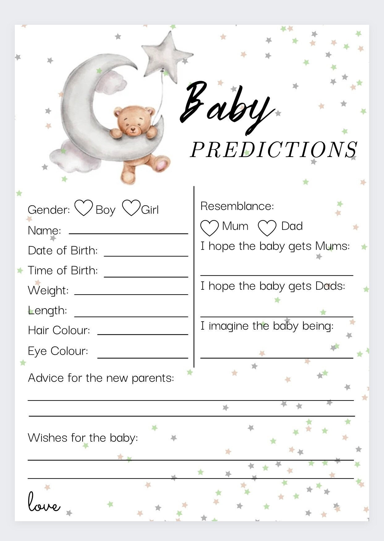 Baby Shower Predictions Sheet - Il Fullxfull.4165689838 A1ha 