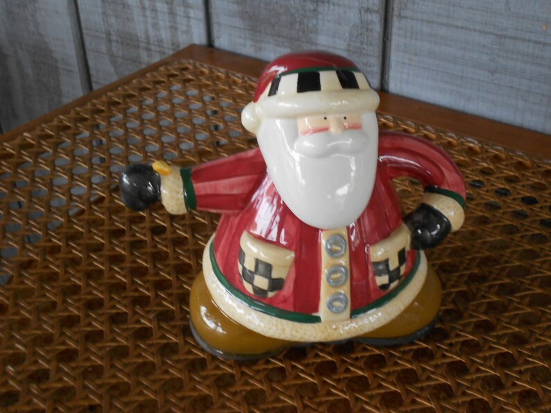 Debbie Mumm Hand Painted Teapot Vintage Teapot Sakura China Santa Teapot Teatime Country Kitchen Collectable Holiday Decor