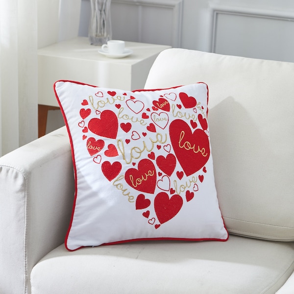 Valentines Decorative Pillows Covers, Heart Pillows Covers