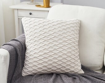 cream colored throw pillows