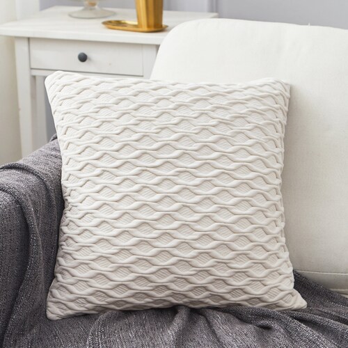 Cream Velvet Throw Pillow Cover Cream Throw Pillows Cream Etsy