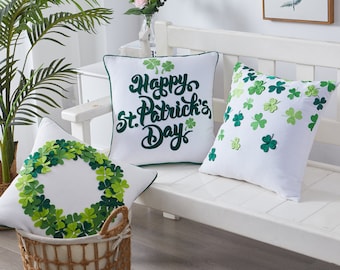18x18 Multicolor Roarin' Tees Shenaniganator Funny Shamrock St Patrick's Day Green Throw Pillow 18x18 Multicolor Roarin' Tees Shenaniganator Funny Shamrock St Patrick's Day Green Throw Pillow