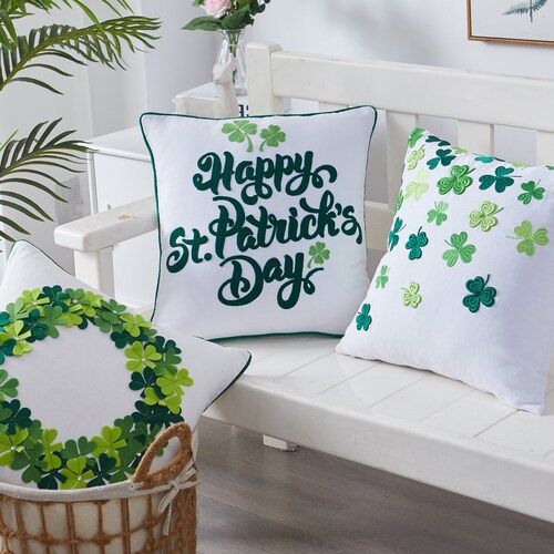 St. Patrick's Day Pillow Shamrock Pillow Throw Pillow - Etsy