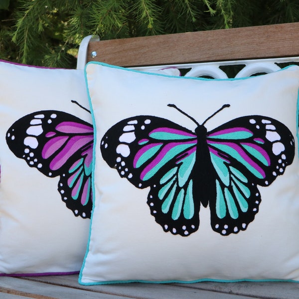 Butterfly Pillow Etsy