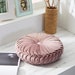 Round 13.5” Pintuck Throw Pillows (Mauve) 