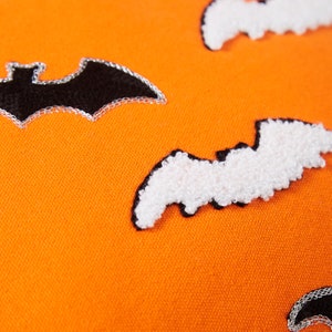 Halloween Bats Orange Pillow Cover image 3