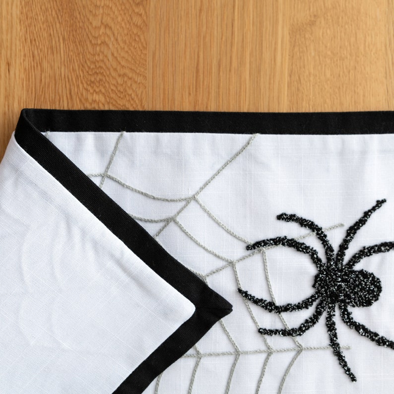 Black Spider Web Halloween Table Runner image 10