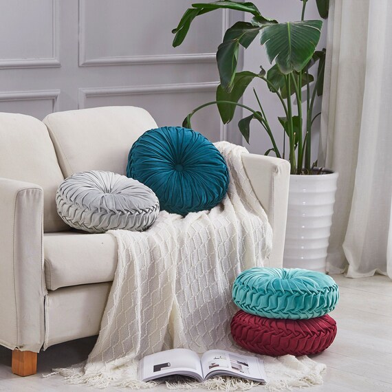 Round 14.5 Pintuck Throw Pillows New Round Pintuck Pillow | Pillows, Yellow