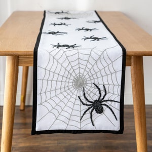 Black Spider Web Halloween Table Runner image 8