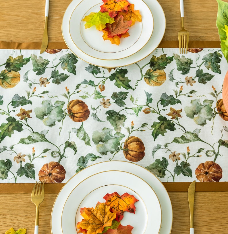 MulanDesignsByEllen Fall/Autumn Pumpkin Table Runner