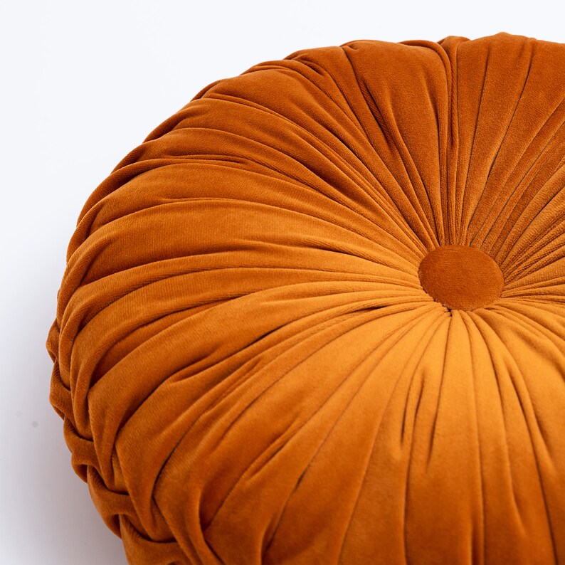 Pintuck Throw Pillows 14.5 Burnt Orange Color Etsy