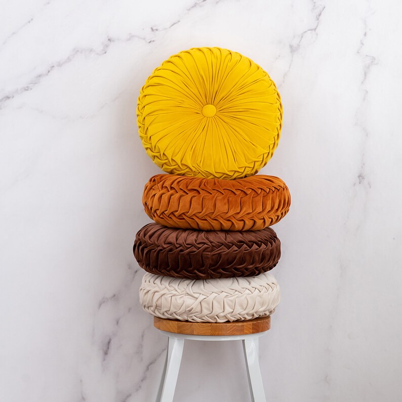 Pintuck Throw Pillows 14.5 Burnt Orange Color Etsy