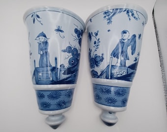 Delft Wall Pocket, Williamsburg Restoration