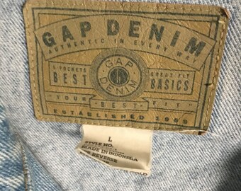 Vintage Gap Denim Jean Jacket Mens Size 