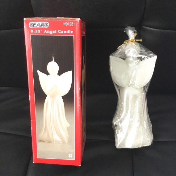 Vintage Sears Christmas Angel Candle Home Decor Holiday Etsy