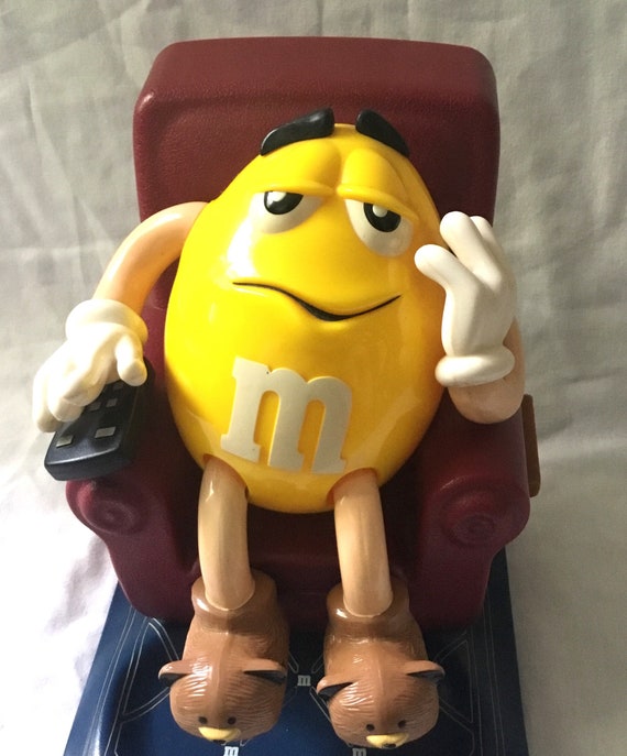 M&m's Yellow Lazy Boy Recliner Chair Candy Dispenser 