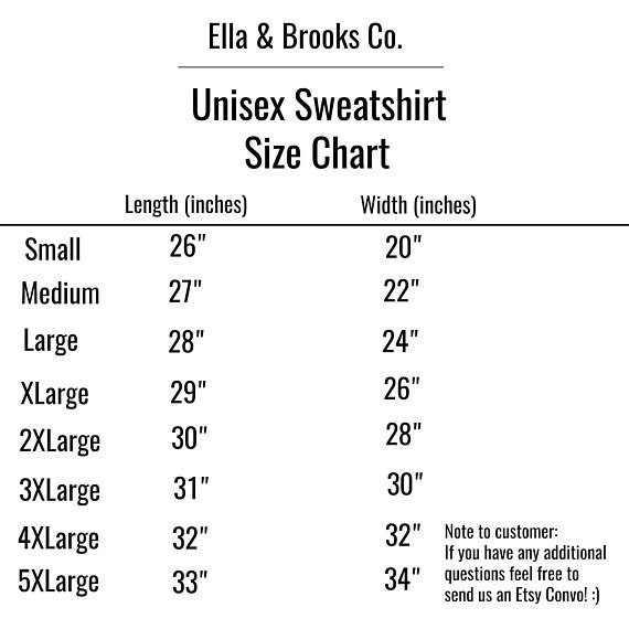 American Sweater Size Chart