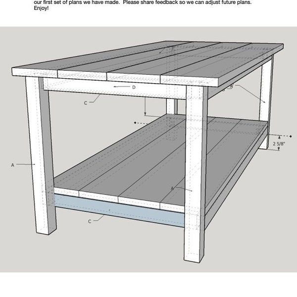 Plans simples de table basse bricolage