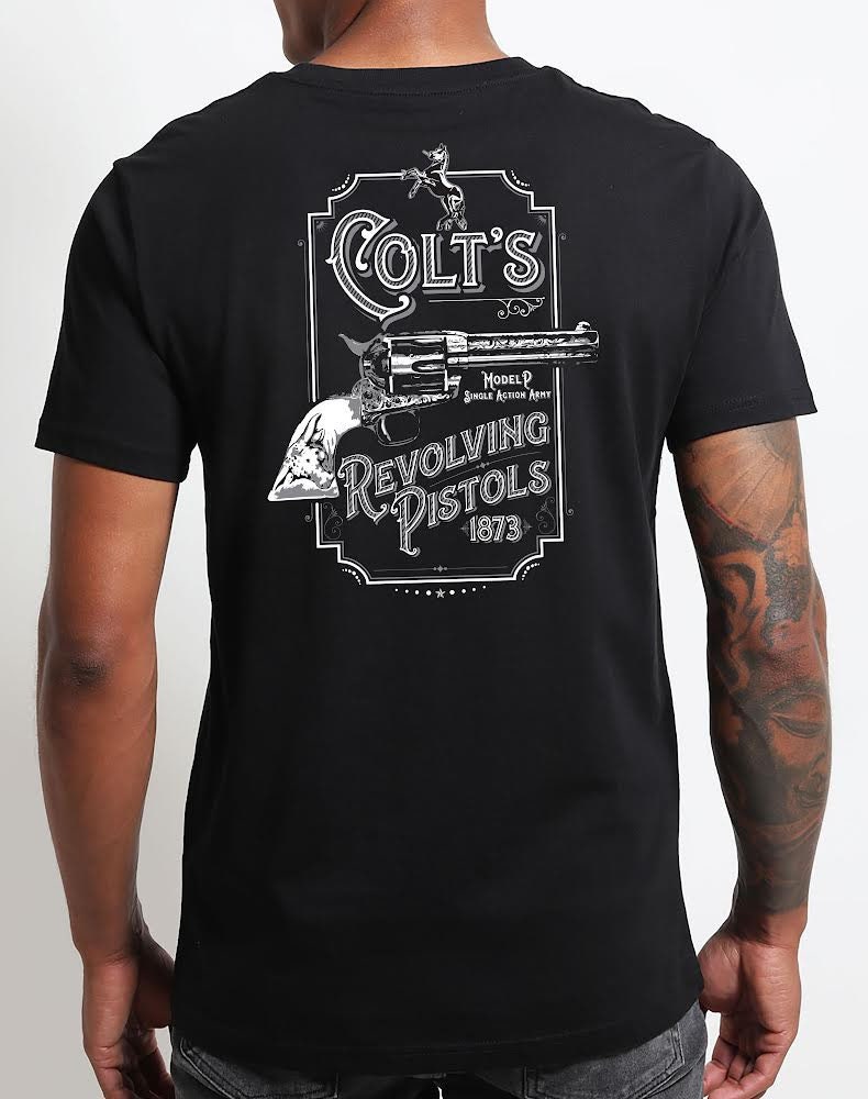 thumbnail image 2 of Gildan Men's Cotton Crew Neck T-Shirt - Colt Firearms Logo, Short Sleeve 2 of 4