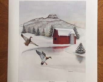 Pilot Mountain and Bethabara Church Limited Edition Prints (set of 2)