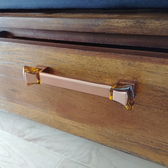 128mm 192mm Rose Gold Drawer Pull Cabinet Pull Dresser Etsy