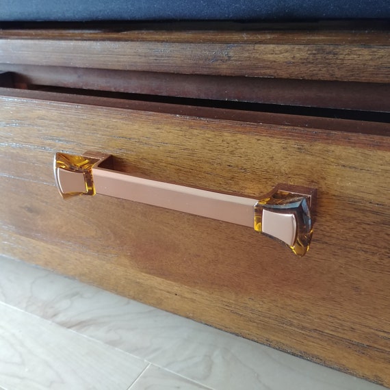 128mm 192mm Rose Gold Drawer Pull Cabinet Pull Dresser Etsy