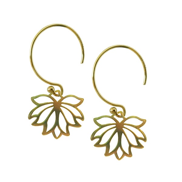 DANCING LOTUS EARHOOKS Gold