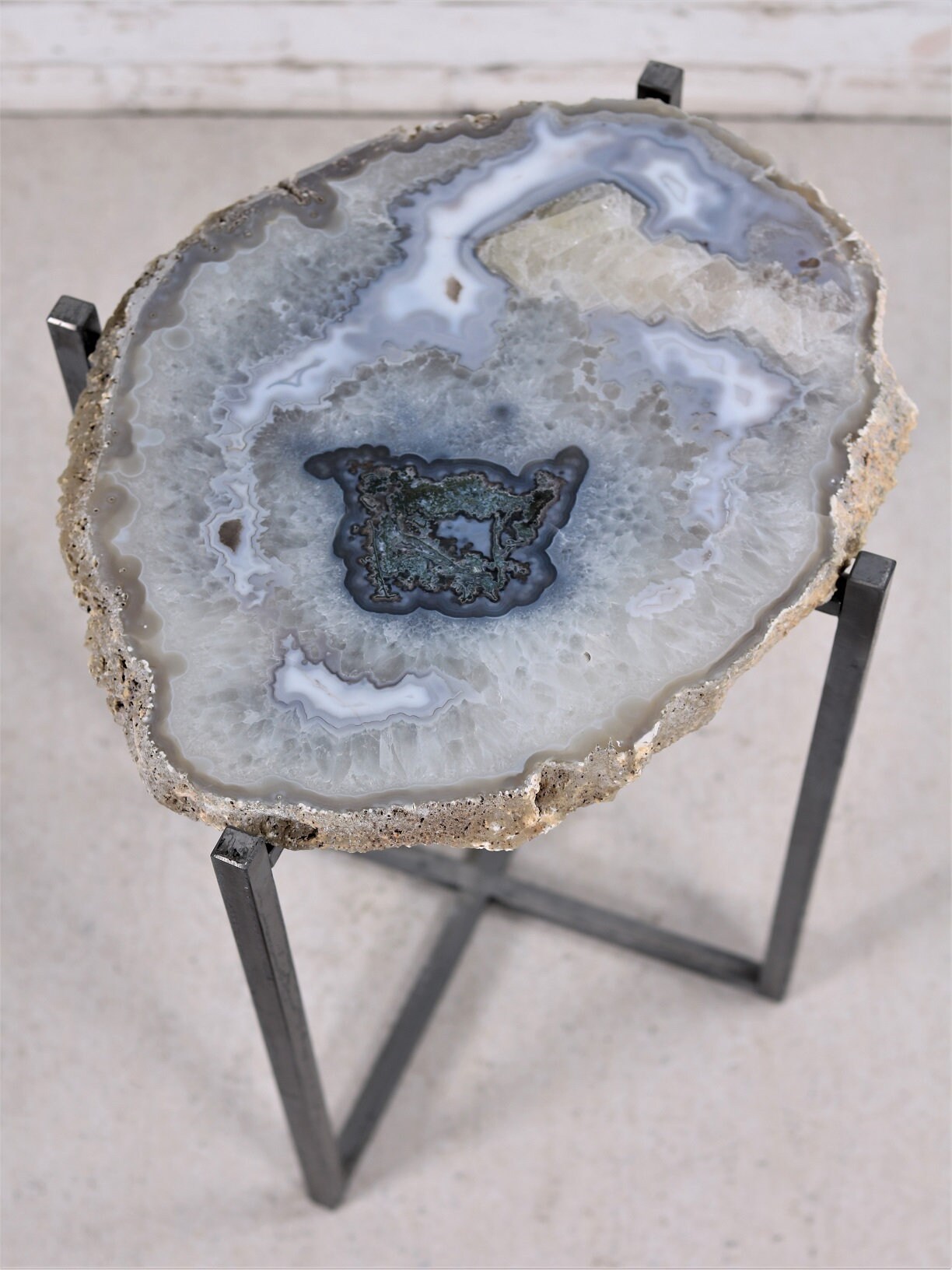 Natural Agate Drink TableStone End TableHandmade Bedside Etsy