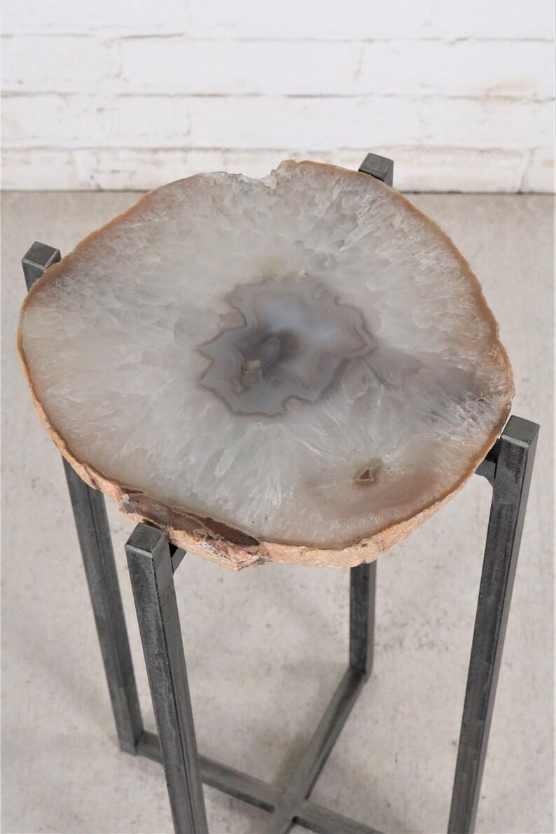 Agate Side Tablenatural Stone End Tablehandmade Bedside Etsy