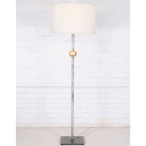 Modern Contemporary Floor Lamp With Shade-French Country Floor Light-Handmade Standing Lamp-Gold Floor Lamp-Living Room Lamp-Reading Lamp