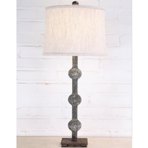 28&quot; Tall Unique French Country Style Handmade Iron Table Lamp with Shade.  Click For More Options!