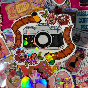 Camera Sticker, Photographer sticker, Film Camera sticker,- Waterproof Sticker