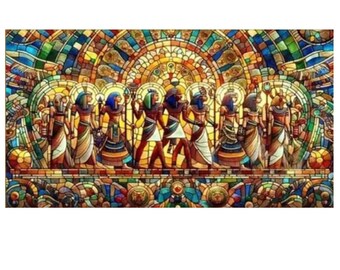 Egyptian Mosaic Diamond Painting DIY Kit, Full Drill