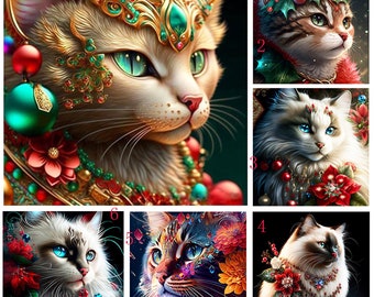 Diy Diamond Painting Animal Full Drill Embroidery Cat Picture Of Rhinestones Mosaic Butterfly Flowers Needlework Decor