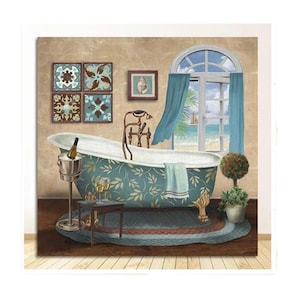 Diamond Painting Bathroom Picture 5D Full Drill Diamond Embroidery Cartoon Animals Rhinestone Home Toilet Decor