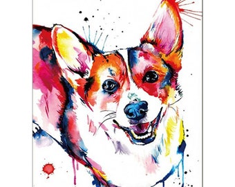 DIY Diamond Painting Kit: Colorful Dog Portrait, Mosaic Art