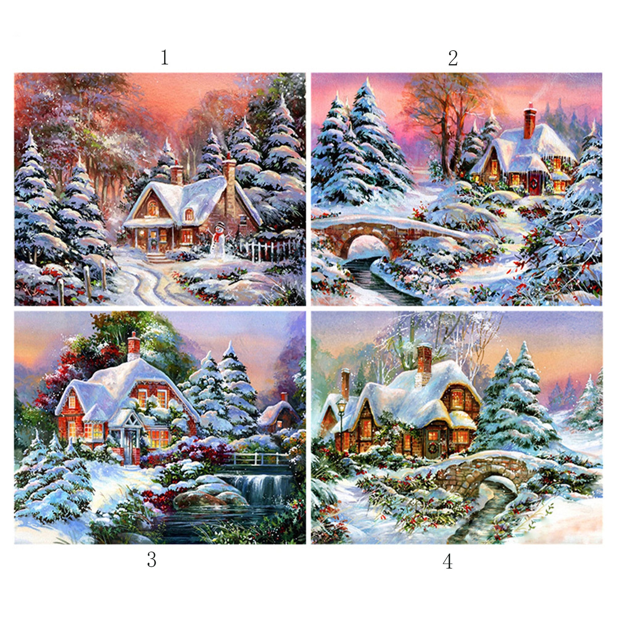 Diamond Dotz Chapel in the Snow Kit & Frame Diamond Painting