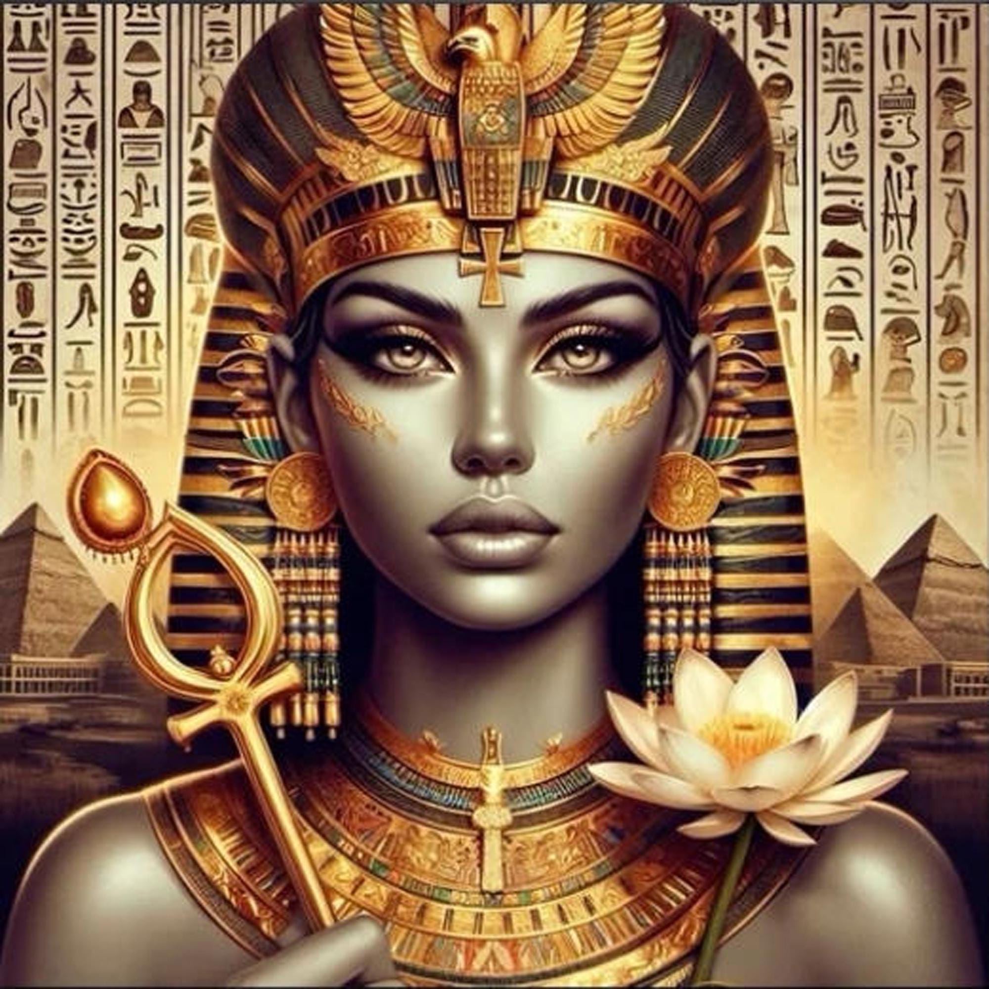 Diamond Painting Kit:Retro Egyptian Queen Eagle, Full Drill Resin Art