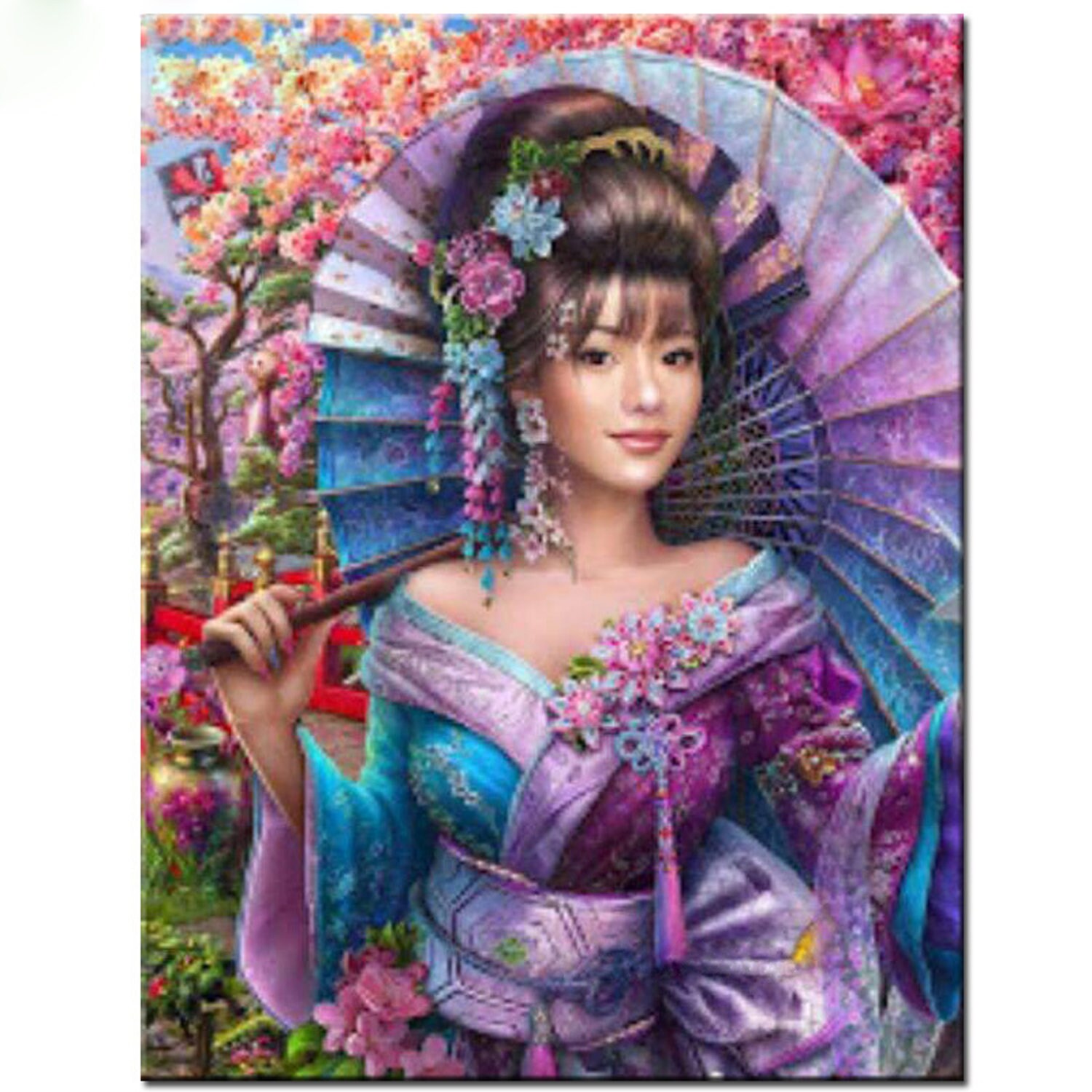 DIY Japanese Anime Diamond Painting Demon Slayer Tengen Eyes Mosaic Picture Art Cross Stitch Kit Home Decor Cadeau Personnalisés