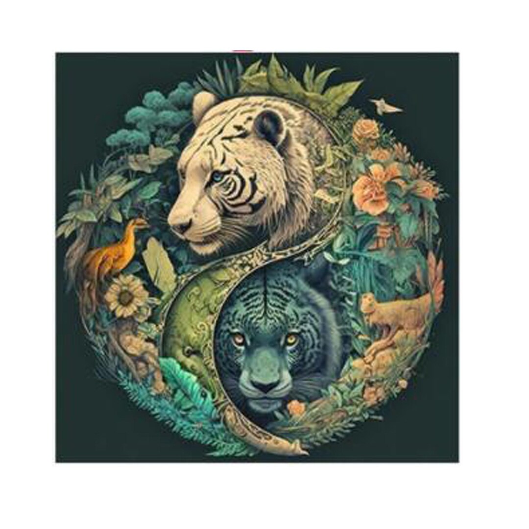 5D DIY Diamond Painting Tai Chi Animal Kit Full Drill Home Office ...