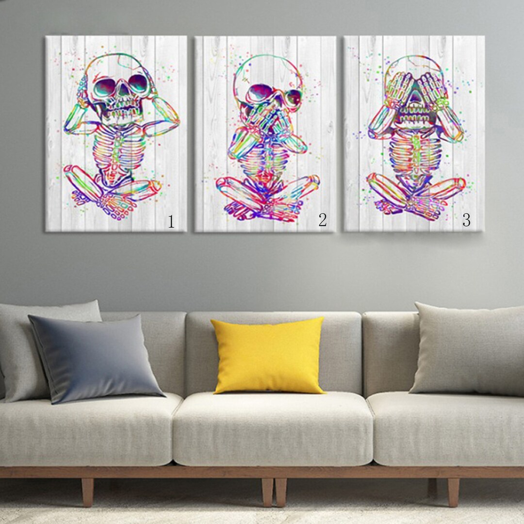 Funny Diamond Painting 5d Full Diamond Embroidery Hear See Speak No