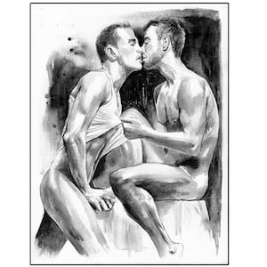 DIY Diamant Malerei ""Mann Gay Kuss"" voller Stein Stickerei Bohrer Kreuzstich Mosaik Weihnachten 5d Diamant Kunst benutzerdefinierte Foto." Bild 1